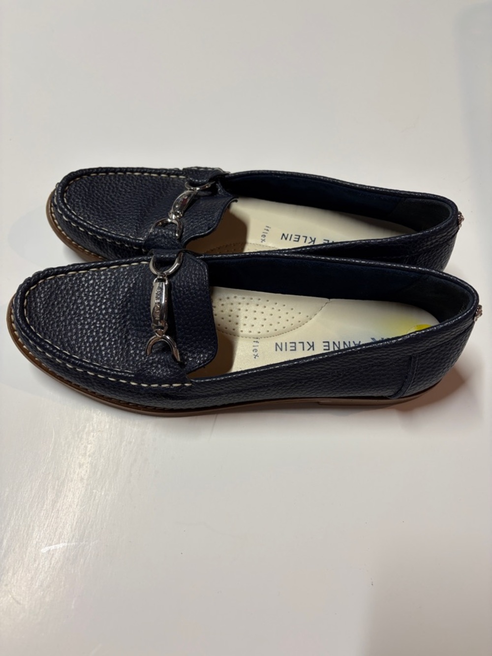Anne Klein AK Navy Loafers Comfort iFlex Driving Moc Shoes Size 9 - Picture 6 of 9